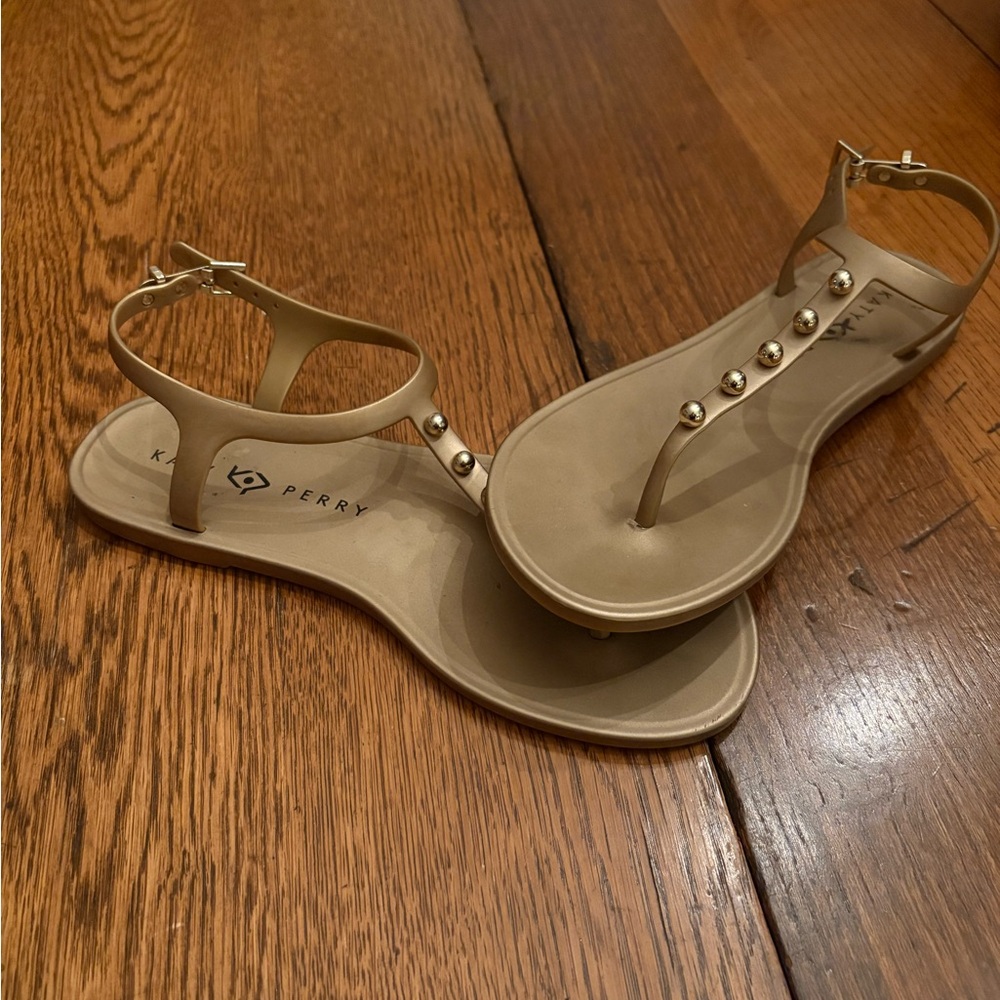 Katy Perry Collections Gold Studded Sandals - Picture 2 of 3
